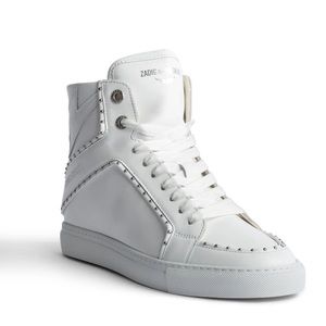 Zadig et Voltaire Zv1747 high flash smooth calf’s, blanc - colorblanc size W40